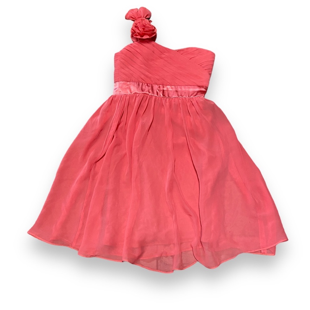 Bari Jay Girls Orange Formal Dress 8 Spring Easter Special Occasion Flower Girl